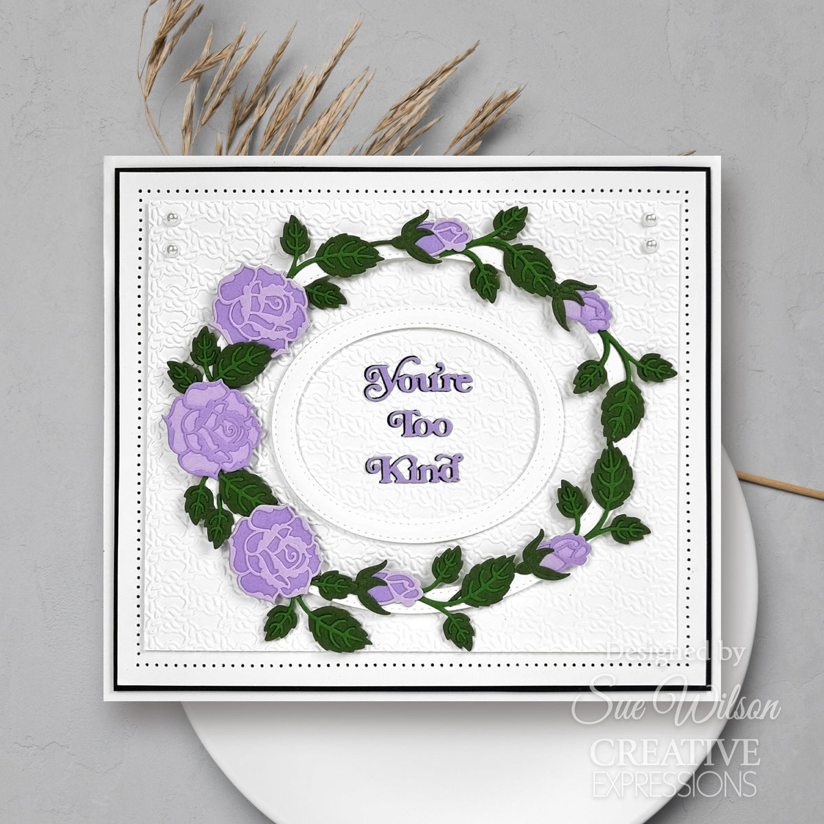 Creative Expressions Sue Wilson Mini Shadowed Sentiments You're Too Kind Craft Die-4
