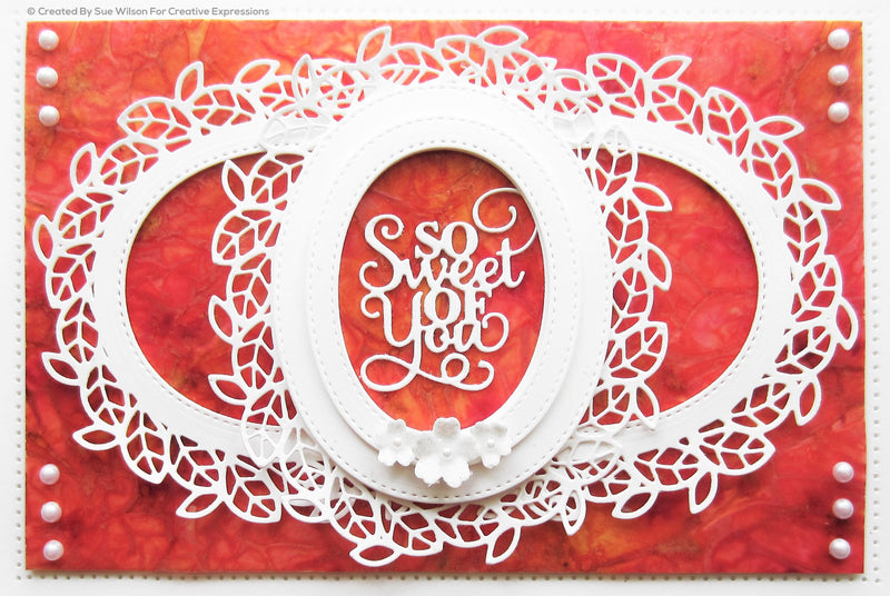 Sue Wilson Frames & Tags Leafy Oval Craft Die-8
