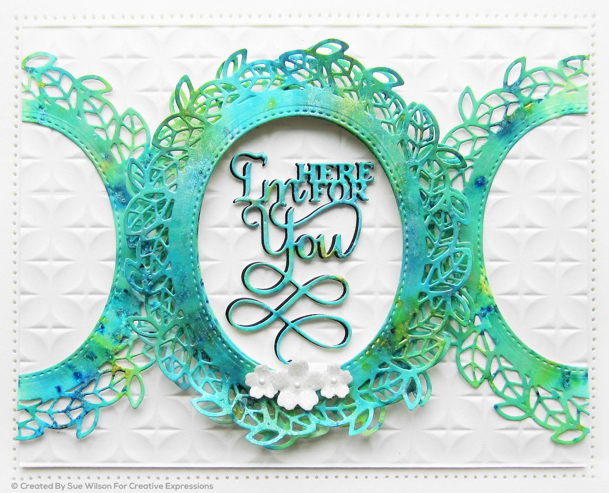 Sue Wilson Frames & Tags Leafy Oval Craft Die-6