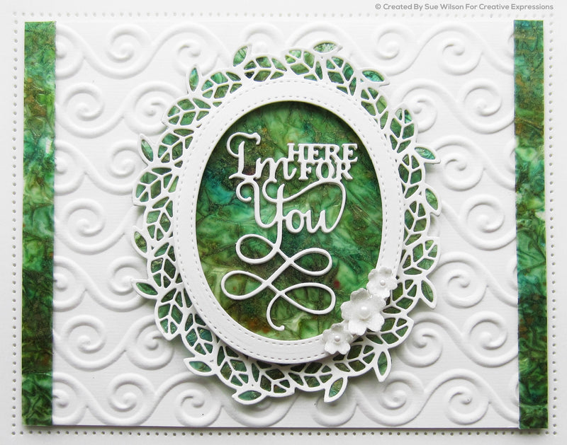 Sue Wilson Frames & Tags Leafy Oval Craft Die-2