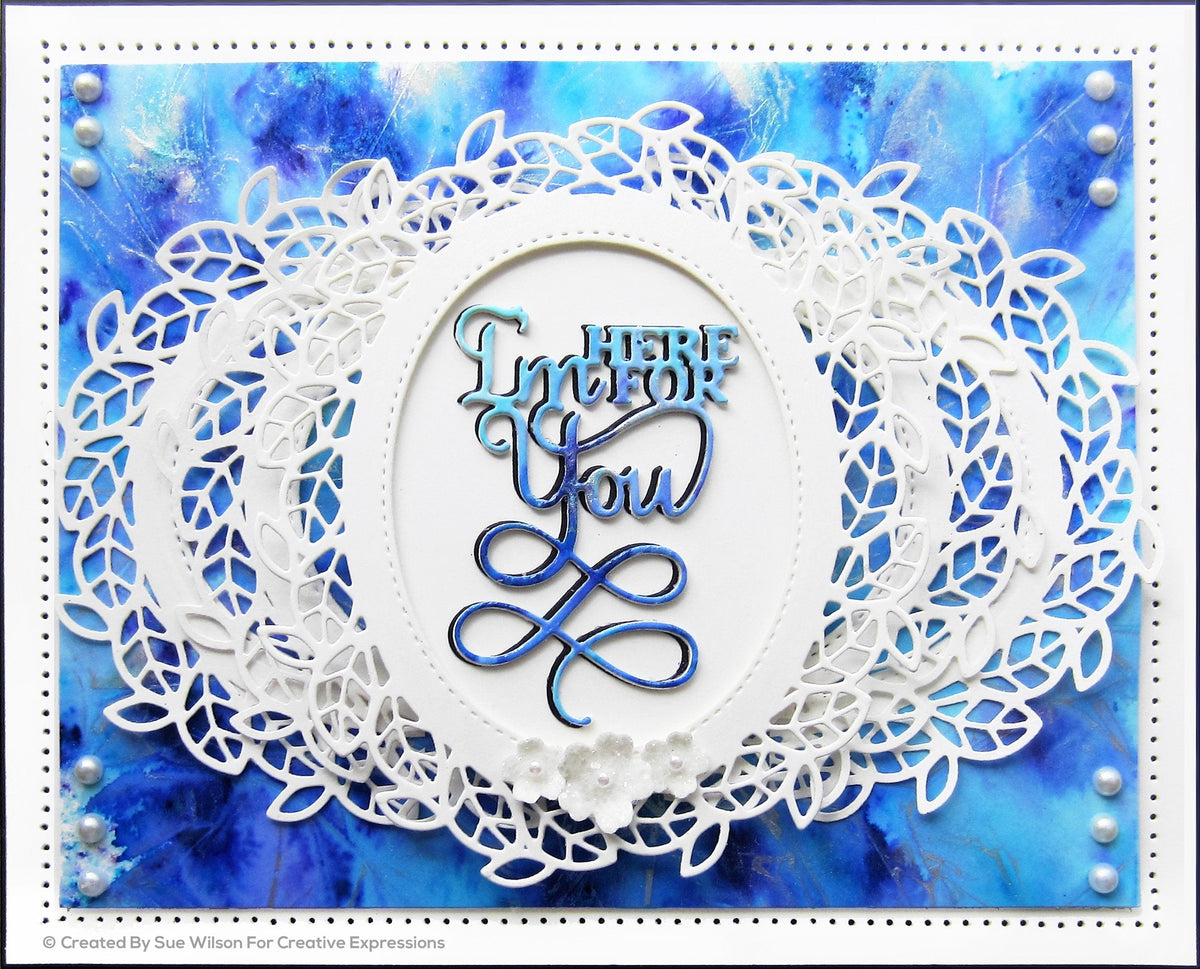 Sue Wilson Frames & Tags Leafy Oval Craft Die-7