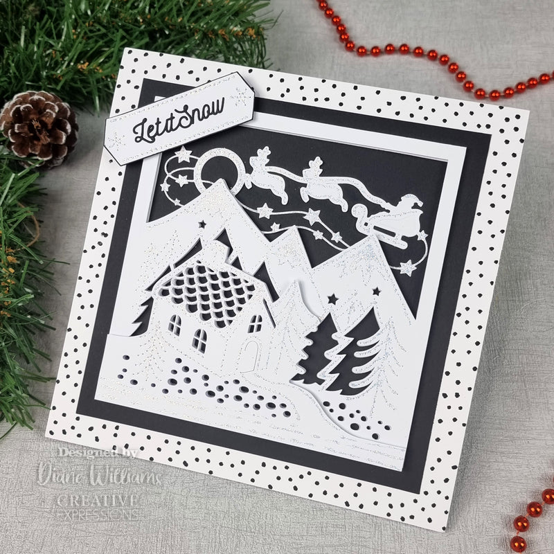 Creative Expressions Jamie Rodgers Pierced Christmas Cottage Craft Die-3