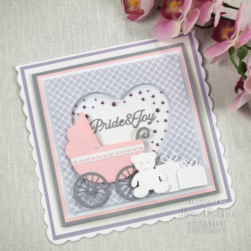 Creative Expressions Jamie Rodgers Sentiments Collection New Baby Craft Die-4
