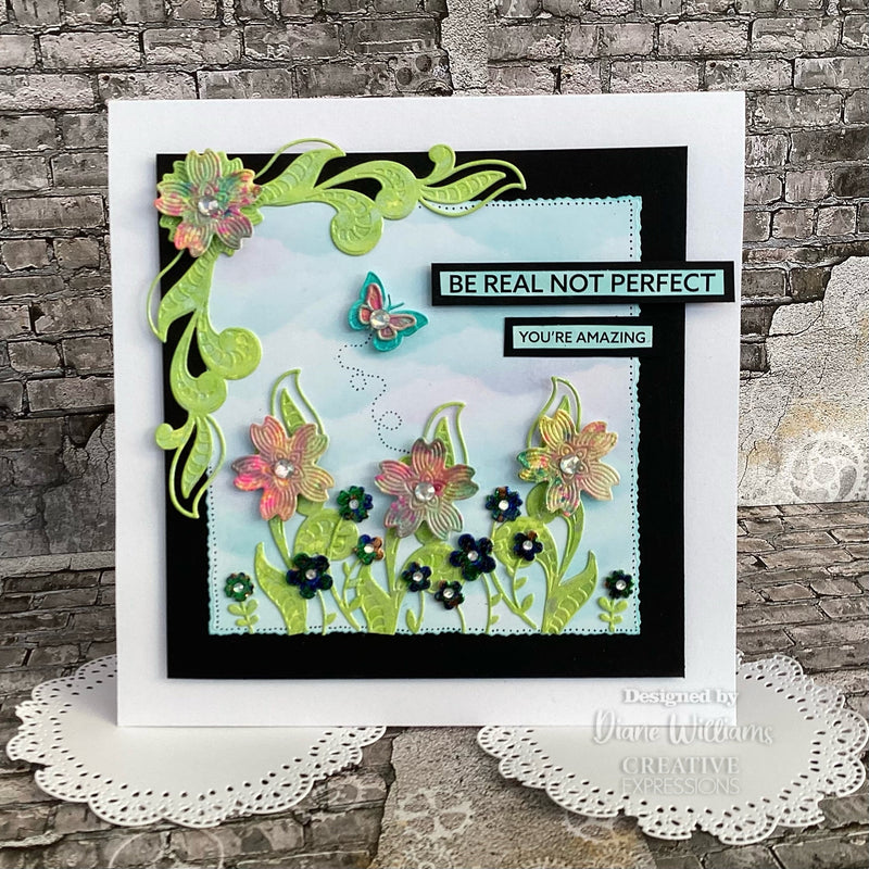 Creative Expressions Jamie Rodgers Cherry Blossom Flower & Flourish Corner Craft Die-8