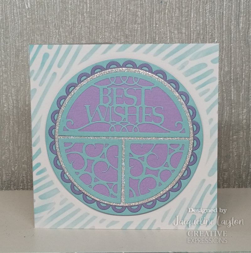Creative Expressions Coral Rays DL Stencil 4 in x 8 in (10.0 x 20.3 cm)-5