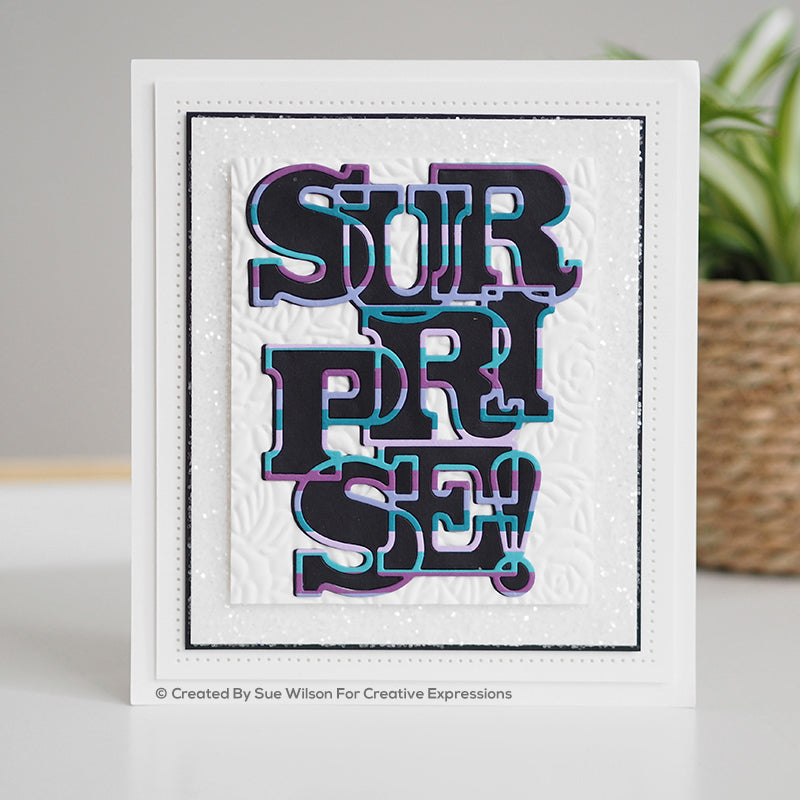 Sue Wilson Big Bold Words Surprise Craft Die & Stamp Set-8