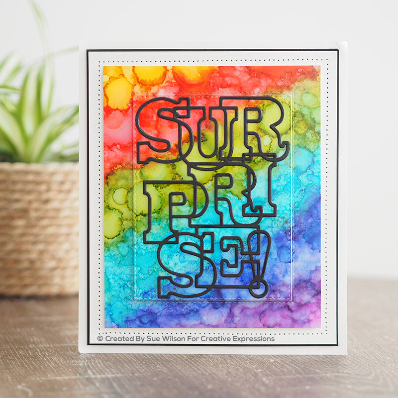 Sue Wilson Big Bold Words Surprise Craft Die & Stamp Set-5