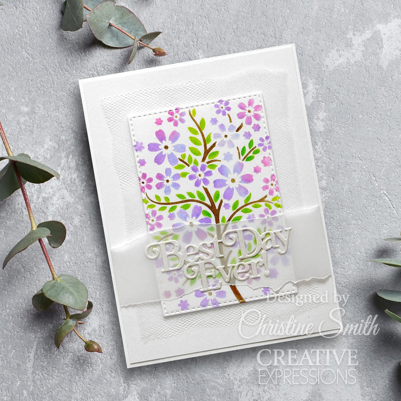 Creative Expressions Blossom Tree Mini Triple Layering Stencil 4 in x 3 in Set of 3-4