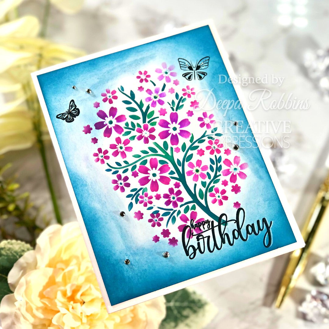 Creative Expressions Blossom Tree Mini Triple Layering Stencil 4 in x 3 in Set of 3-6