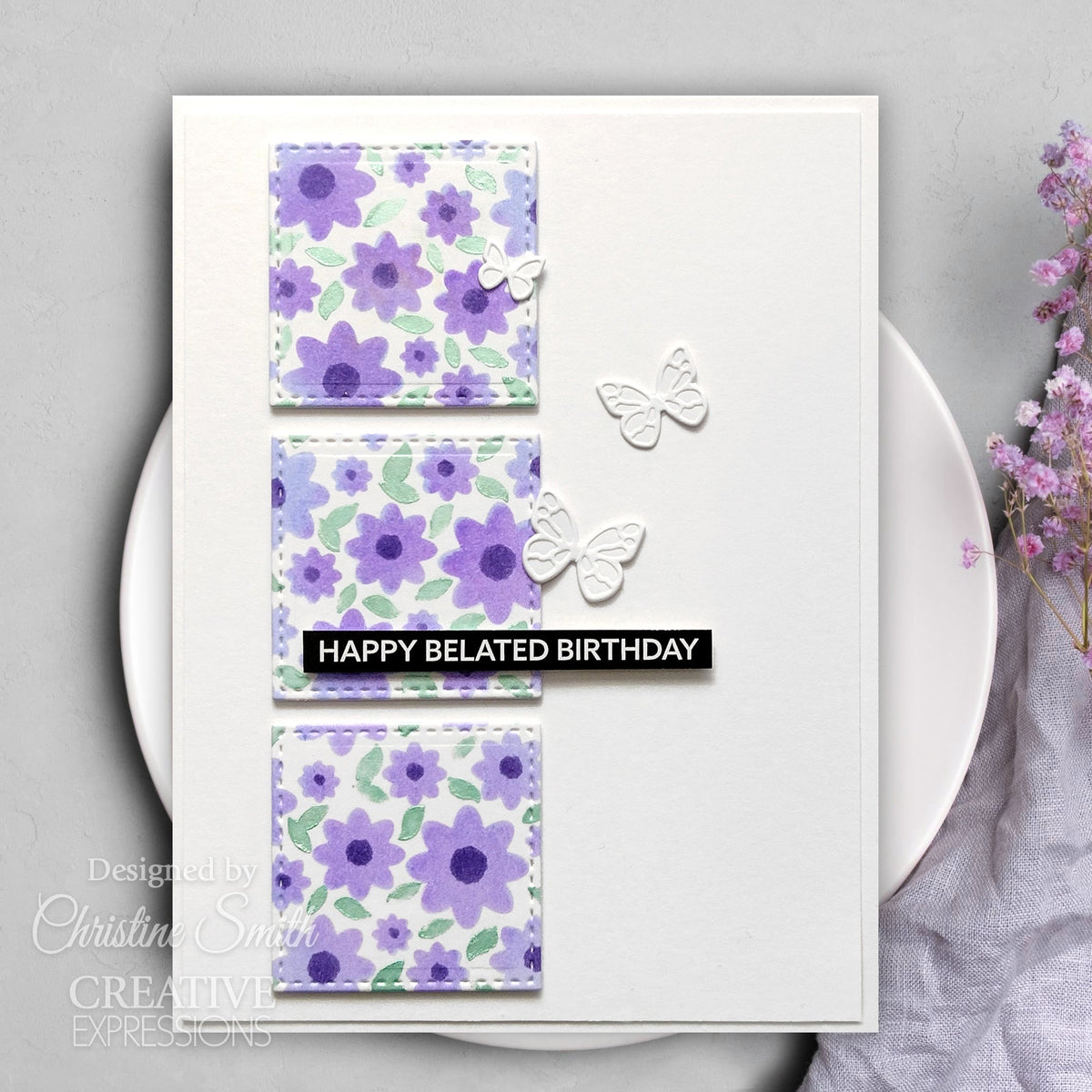 Creative Expressions Daisies Mini Triple Layering Stencil 4 in x 3 in Set of 3-3