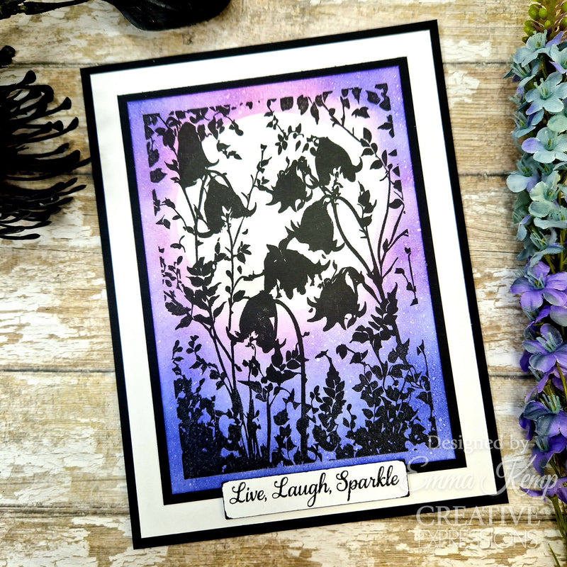 Creative Expressions Dreamy Harebells 4 in x 6 in Pre Cut Rubber Stamp-2