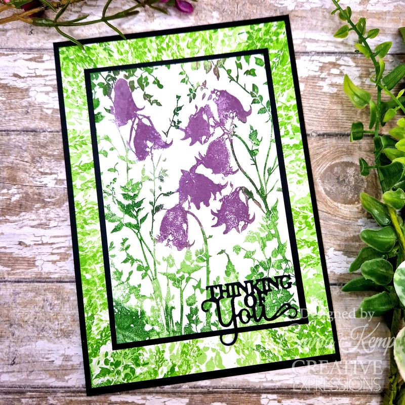 Creative Expressions Dreamy Harebells 4 in x 6 in Pre Cut Rubber Stamp-4
