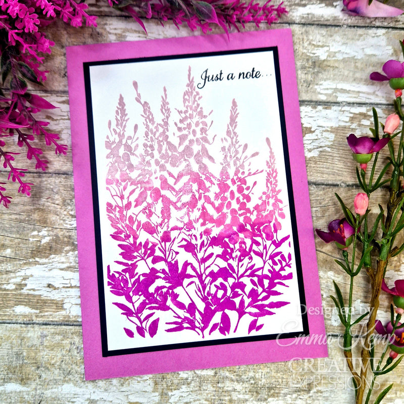 Creative Expressions Foxglove Garden 4 in x 6 in Pre Cut Rubber Stamp-2