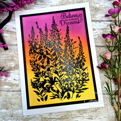 Creative Expressions Foxglove Garden 4 in x 6 in Pre Cut Rubber Stamp-4