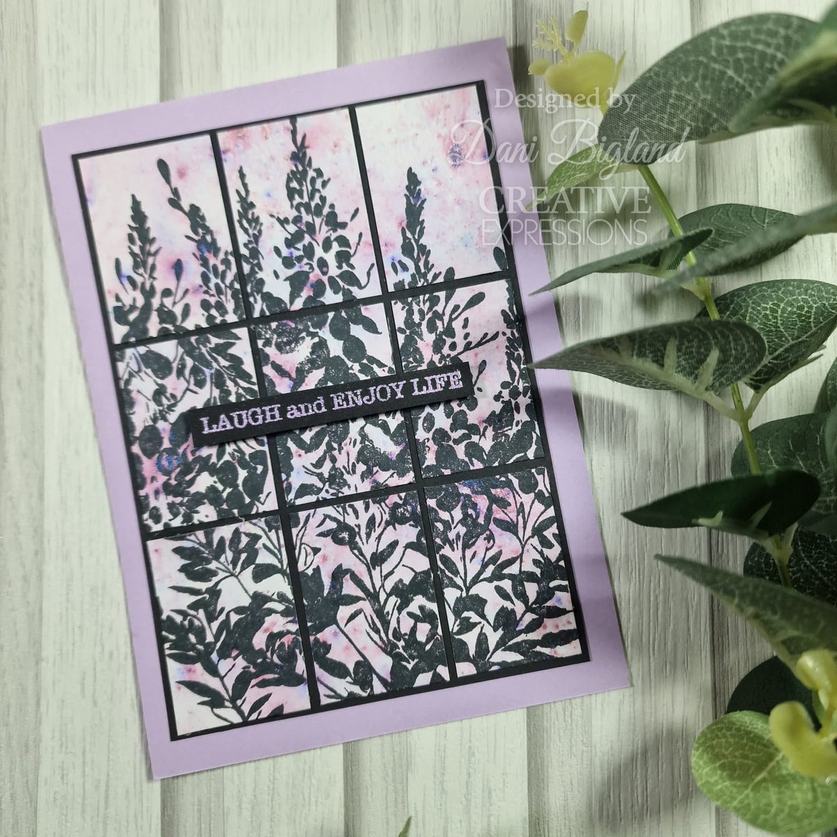 Creative Expressions Foxglove Garden 4 in x 6 in Pre Cut Rubber Stamp-7