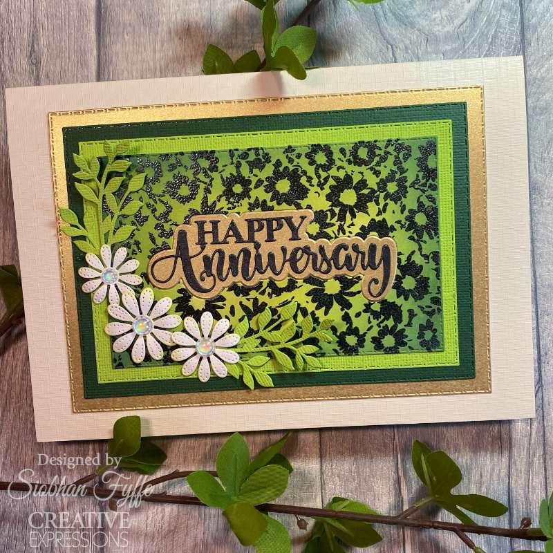 Creative Expressions Chamomile Cascade  5 1/2 in x 3 3/4 in Pre-Cut Rubber Stamp-9