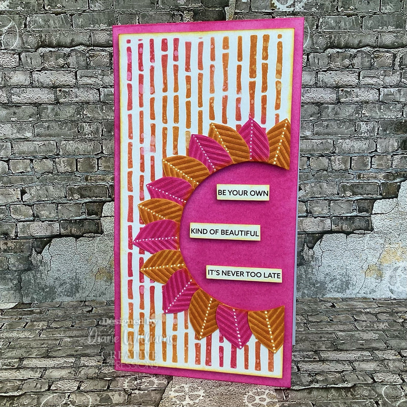 Creative Expressions Linear Leaves DL Stencil 4 in x 8 in (10.0 x 20.3 cm)-2
