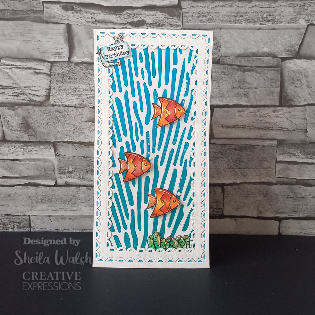 Creative Expressions Coral Rays DL Stencil 4 in x 8 in (10.0 x 20.3 cm)-4