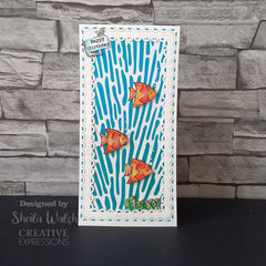 Creative Expressions Coral Rays DL Stencil 4 in x 8 in (10.0 x 20.3 cm)-4