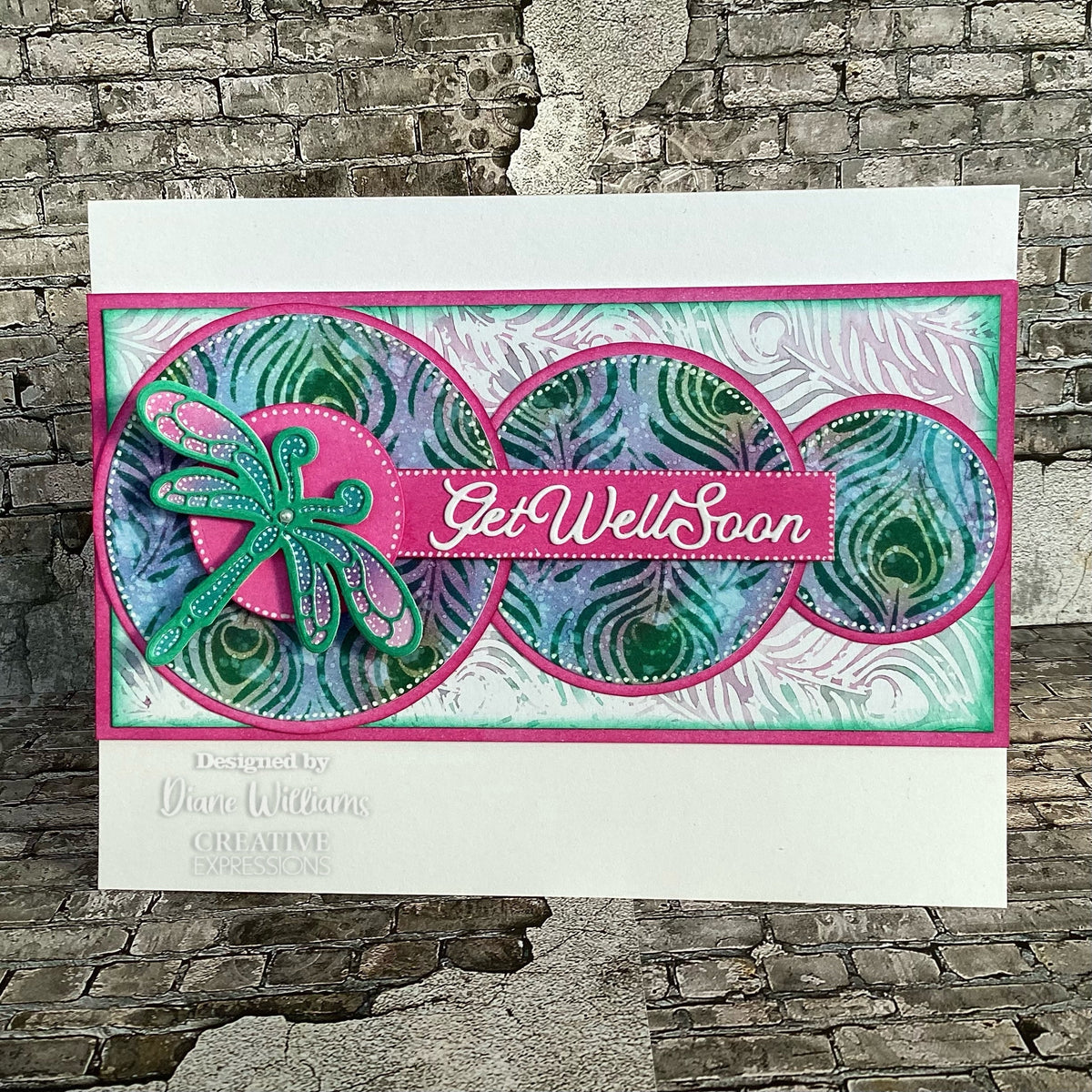 Creative Expressions Peacock Feathers DL Stencil 4 in x 8 in (10.0 x 20.3 cm)-5