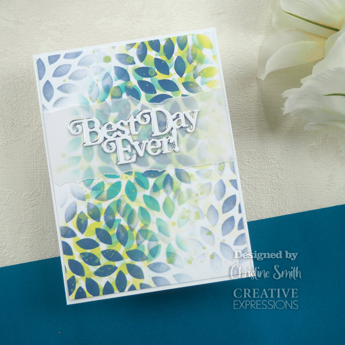 Creative Expressions Scattered Leaves DL Stencil 4 in x 8 in (10.0 x 20.3 cm)-3