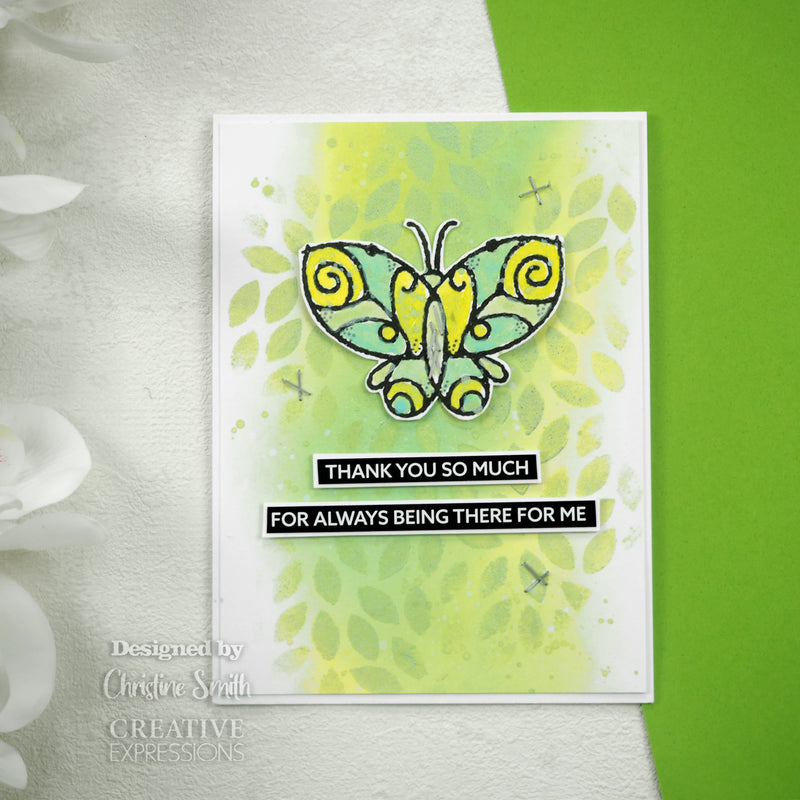 Creative Expressions Scattered Leaves DL Stencil 4 in x 8 in (10.0 x 20.3 cm)-5