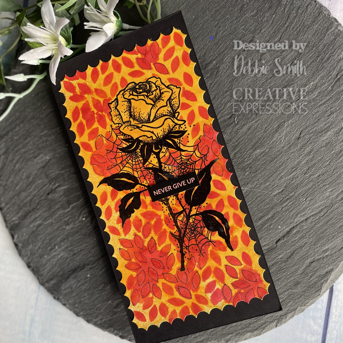 Creative Expressions Scattered Leaves DL Stencil 4 in x 8 in (10.0 x 20.3 cm)-6