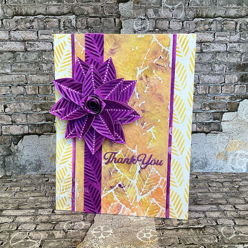 Creative Expressions Linear Leaves DL Stencil 4 in x 8 in (10.0 x 20.3 cm)-4