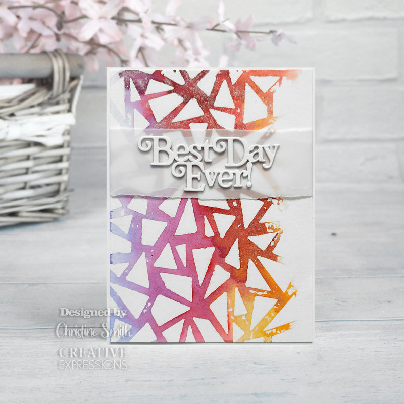 Creative Expressions Broken Glass DL Stencil 4 in x 8 in (10.0 x 20.3 cm)-2