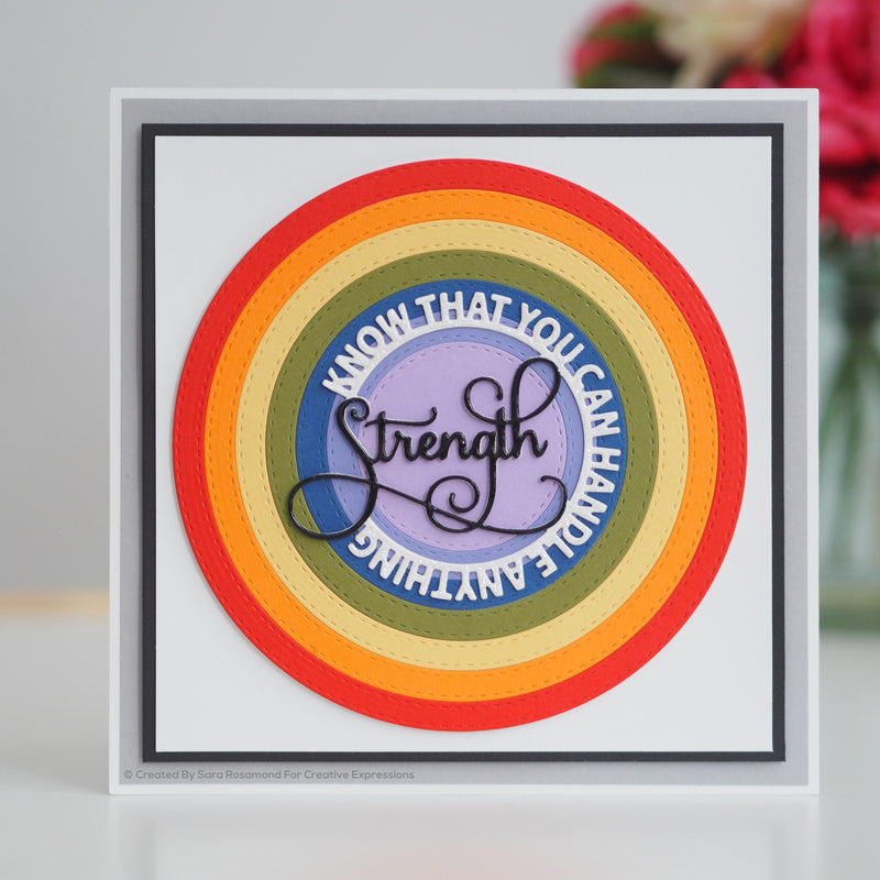 Sue Wilson Circle Sayings Strength Craft Die-2