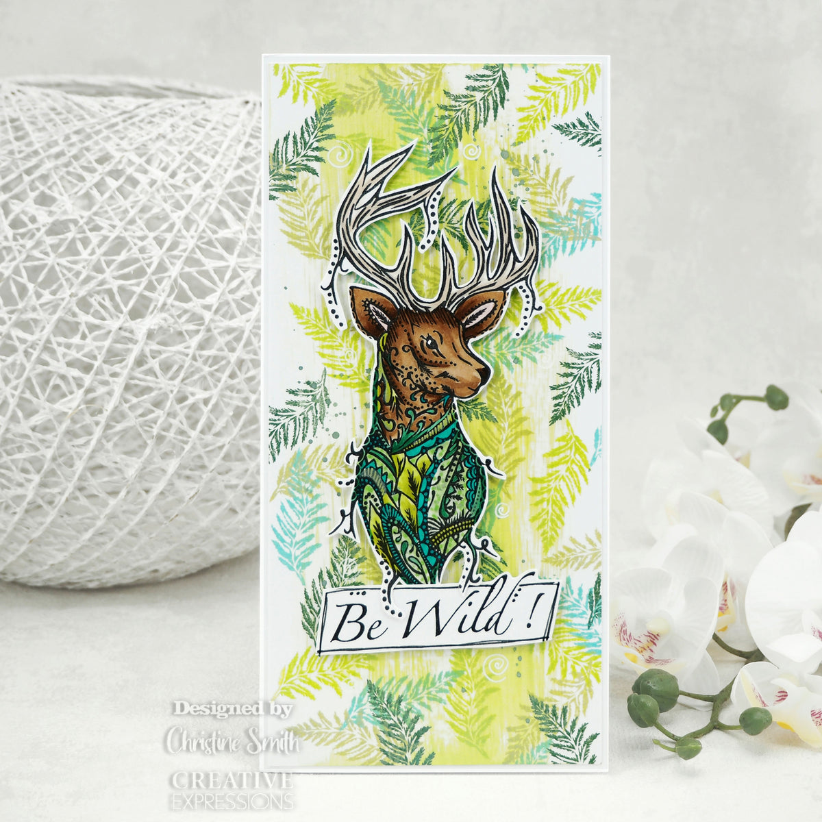 Creative Expressions Designer Boutique Doodle Deer 6 in x 4 in Clear Stamp Set-3