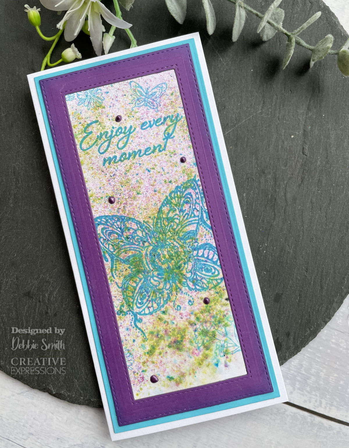Creative Expressions Designer Boutique Doodle Butterfly 6 in x 4 in Clear Stamp Set-3