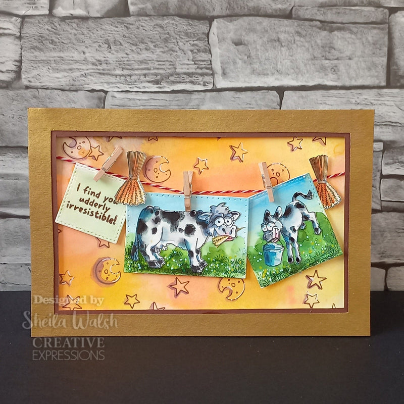 Creative Expressions Udderly IrresistIble 6 in x 4 in Clear Stamp Set-5