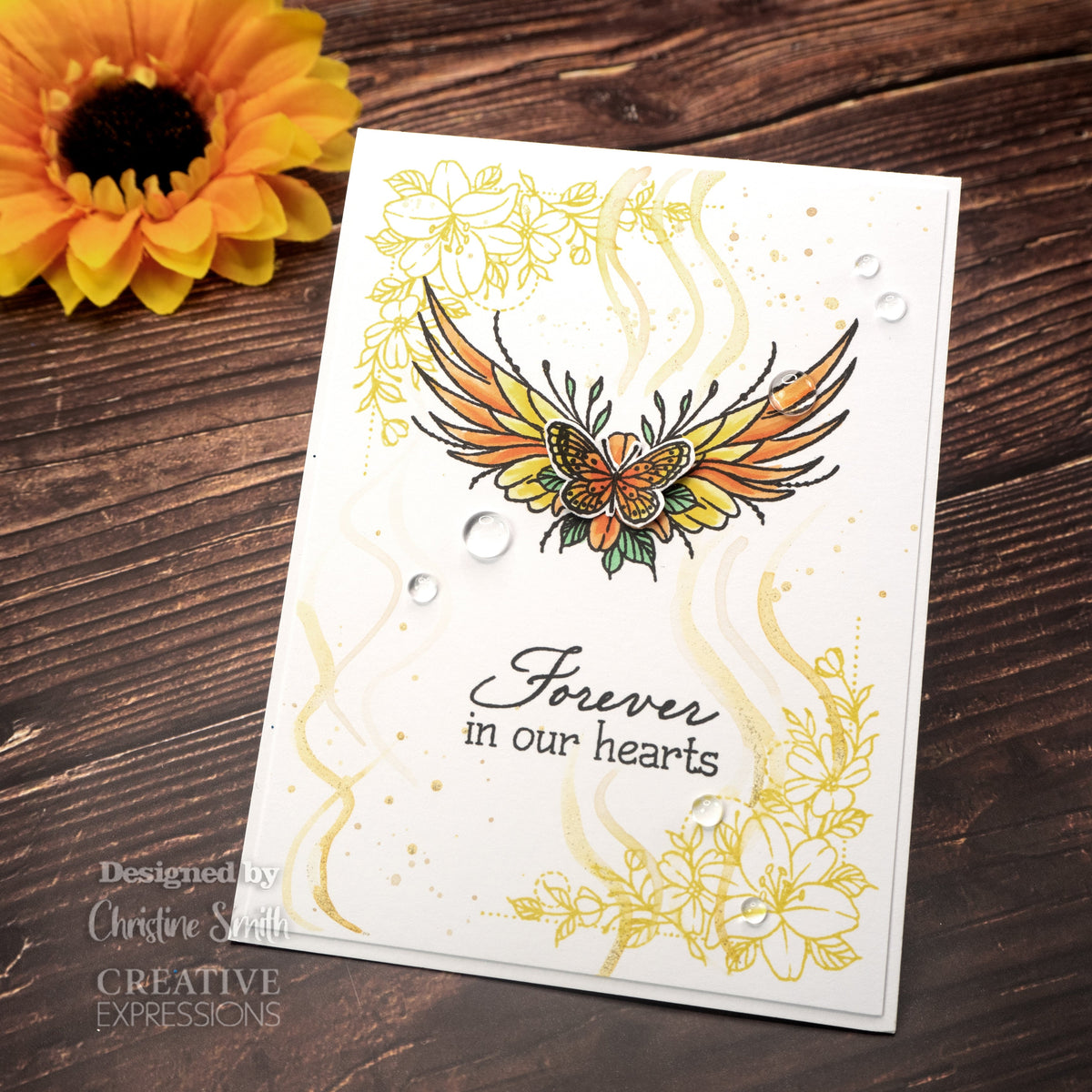 Creative Expressions Designer Boutique Tranquil Garden 6 in x 4 in Stamp Set-2