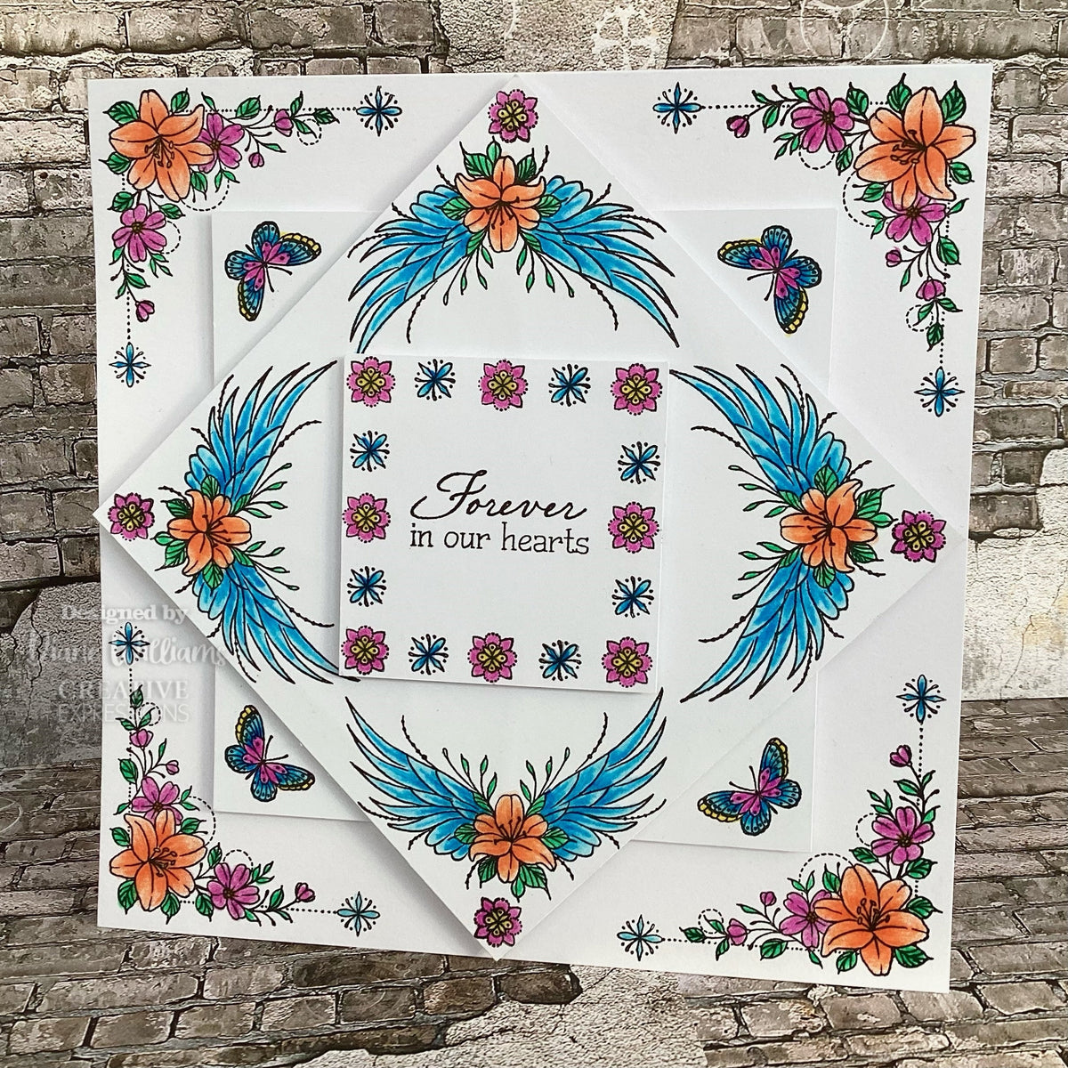 Creative Expressions Designer Boutique Tranquil Garden 6 in x 4 in Stamp Set-4