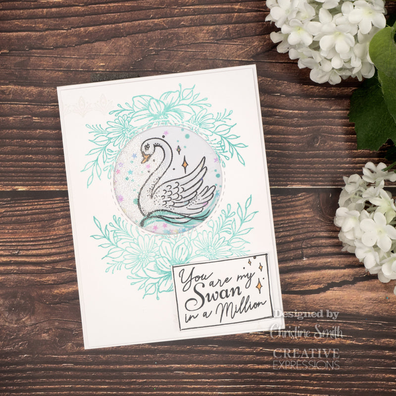 Creative Expressions Designer Boutique Swan In A Million 6 in x 4 in Stamp Set-2