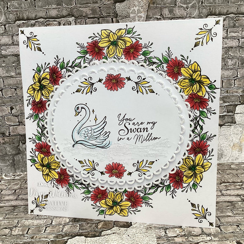 Creative Expressions Designer Boutique Swan In A Million 6 in x 4 in Stamp Set-4