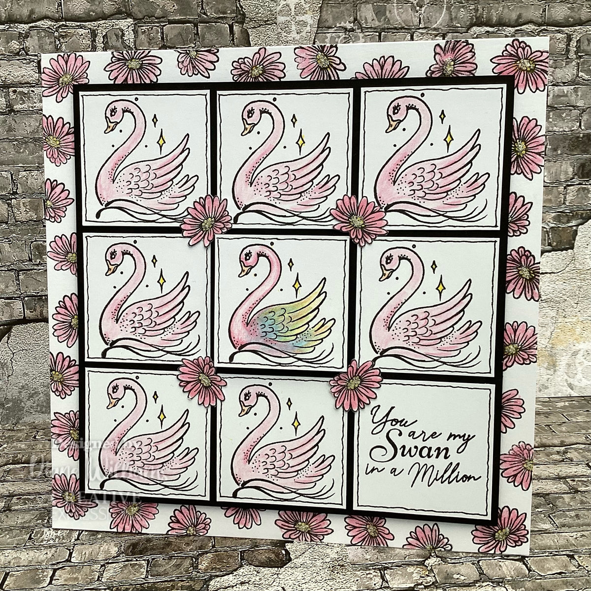 Creative Expressions Designer Boutique Swan In A Million 6 in x 4 in Stamp Set-5