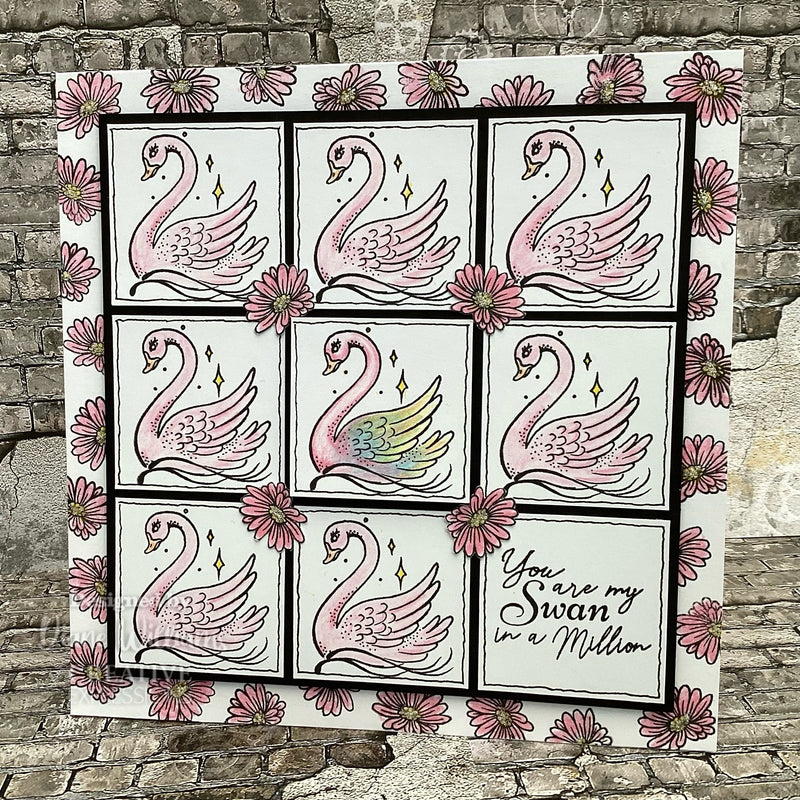 Creative Expressions Designer Boutique Swan In A Million 6 in x 4 in Stamp Set-5