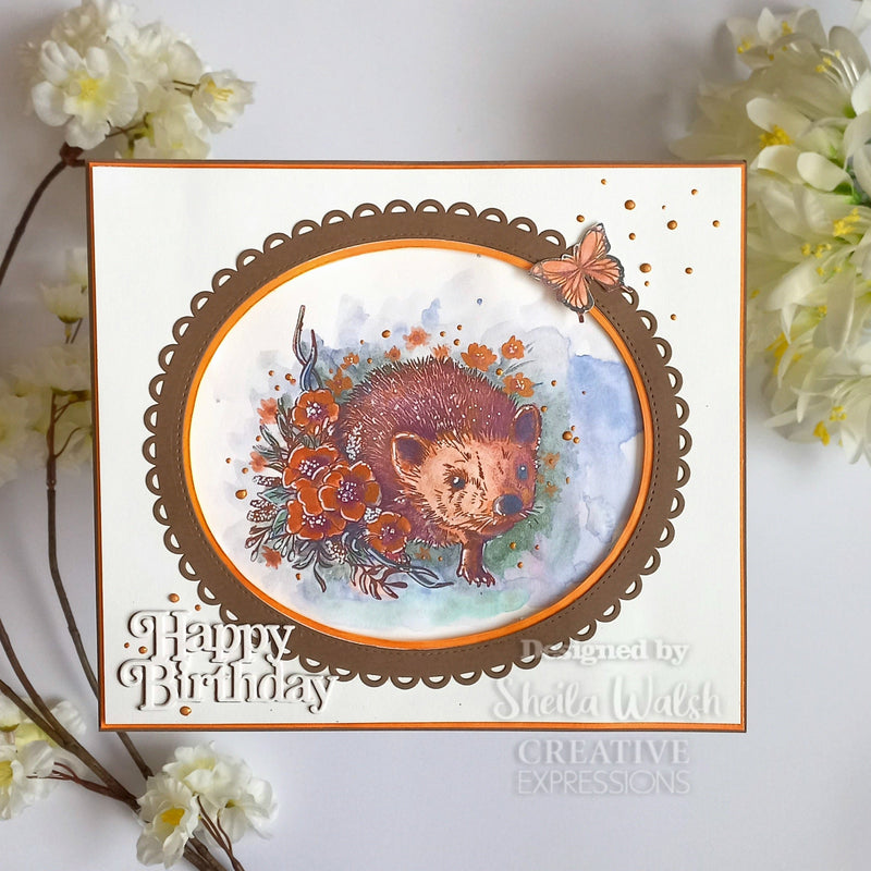 Creative Expressions Designer Boutique Over The Hedge 6 in x 4 in Stamp Set-4