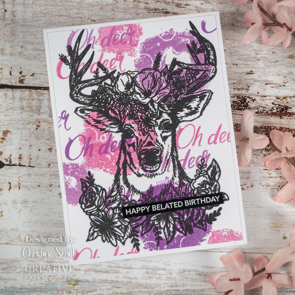 Creative Expressions Designer Boutique Flower King 6 in x 4 in Stamp Set-3