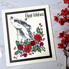 Creative Expressions Designer Boutique Floral Wishes 6 in x 4 in Stamp Set-4