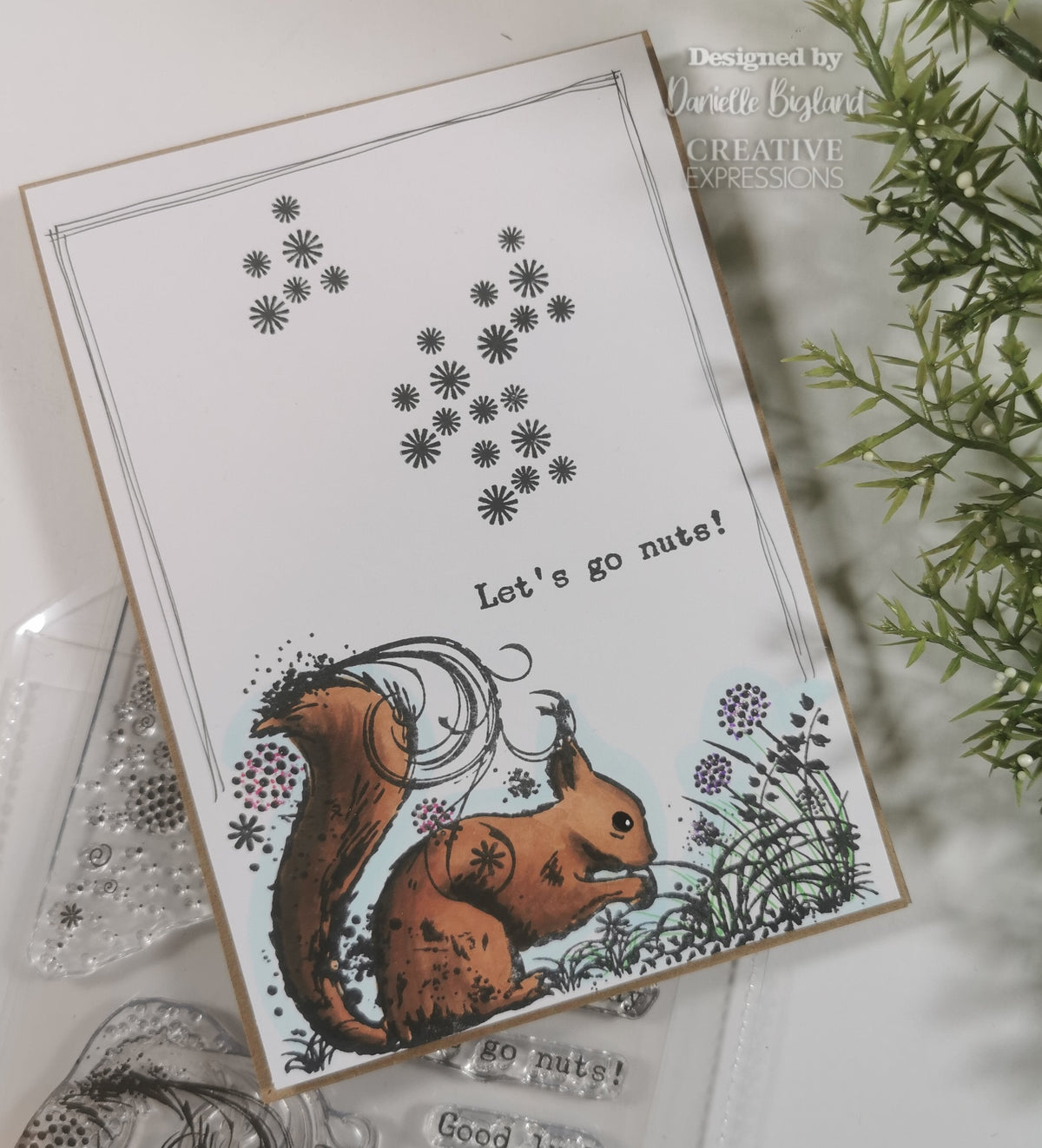 Creative Expressions Designer Boutique Woodland Walk Collection Sammy Squirrel A6 Clear Stamp Set-2