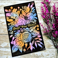 Creative Expressions Pochoir de coloriage compagnon Rose Garden 6 po x 8 po, lot de 2-4