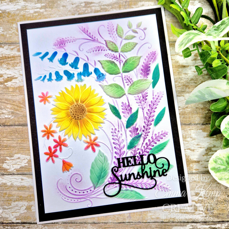 Set de 2 plantillas para colorear Creative Expressions Sunshine Serenade Companion, 6 pulg. x 8 pulg.-2