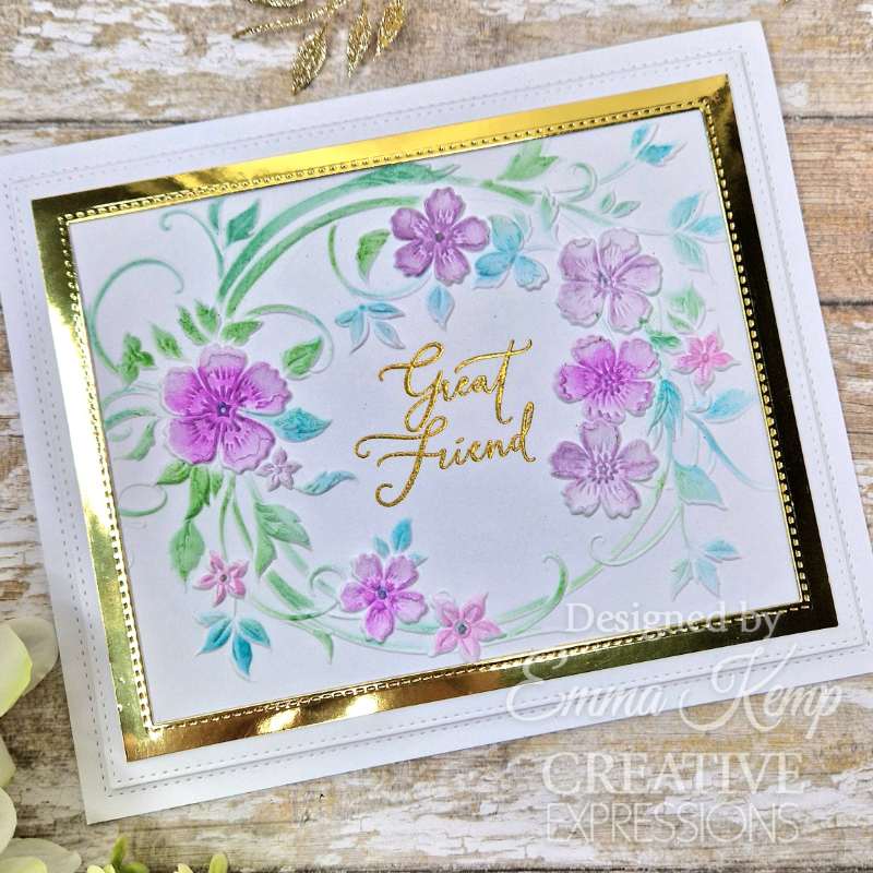 Creative Expressions Blossom Wreath Sentiments 4 in x 6 in Clear Stamp Set-3