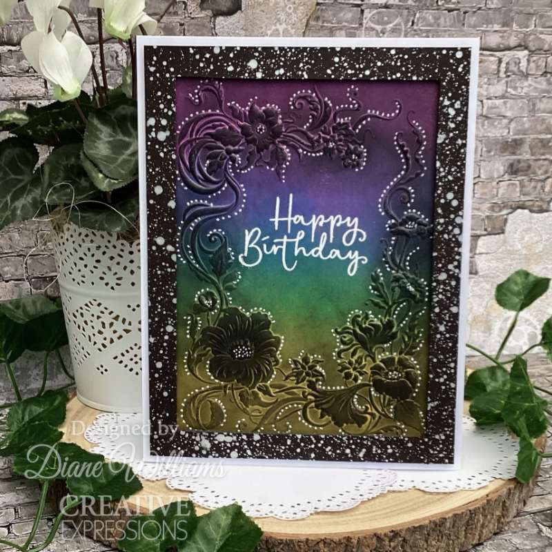 Juego de 2 plantillas para colorear Creative Expressions Ribbon Blooms, 6 pulg. x 8 pulg.