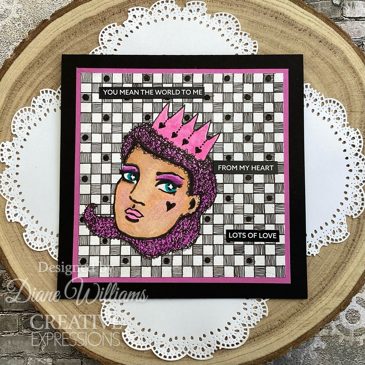 Creative Expressions Jane Davenport SideChick 7 in x 7 in Stencil-4