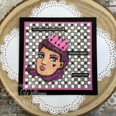 Creative Expressions Jane Davenport SideChick 7 in x 7 in Stencil-4