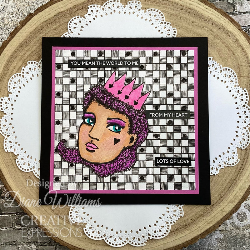 Creative Expressions Jane Davenport SideChick 7 in x 7 in Stencil-4